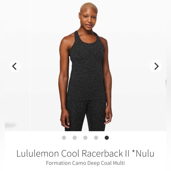 LuluLemon Cool Racerback II *Nulu. Formation Camo Deep Coal Multi. Size 6. - Picture 2 of 6